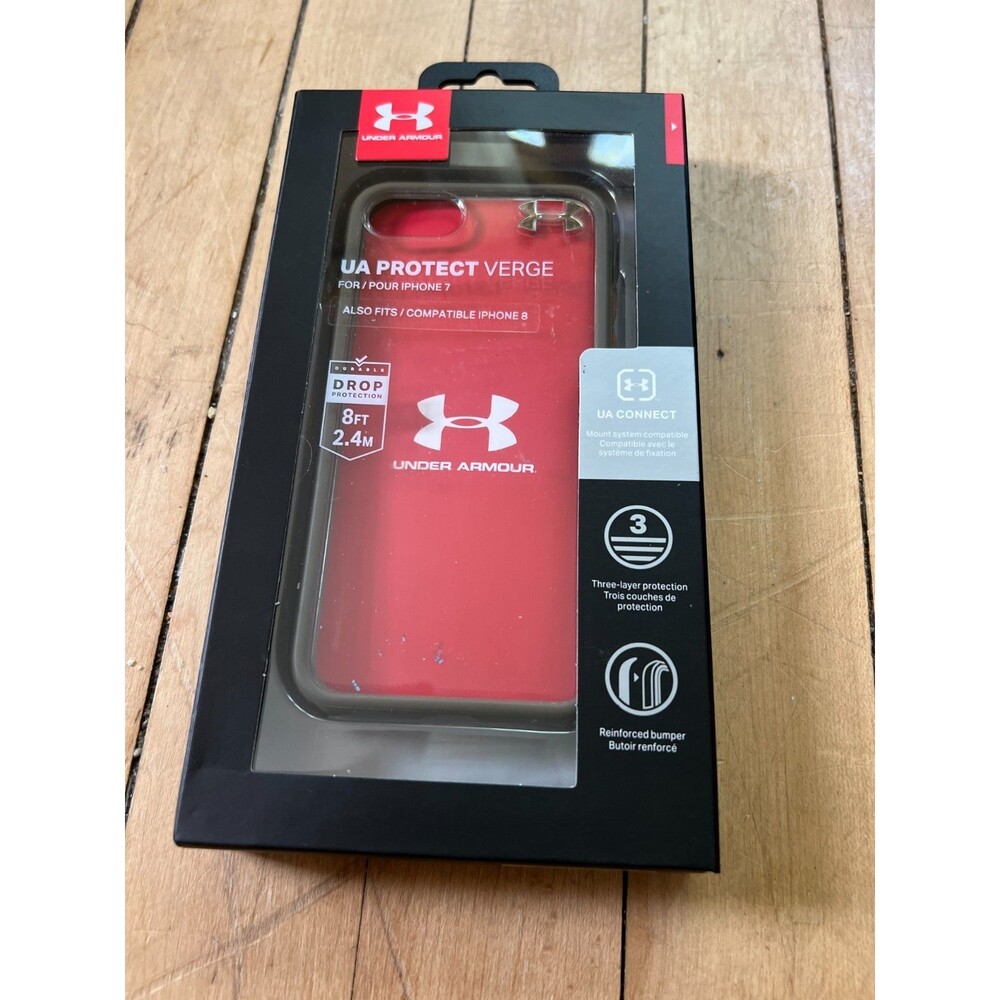Under Armor UA Protect Verge Case for iPhone 8 / iPhone 7 Clear / Red